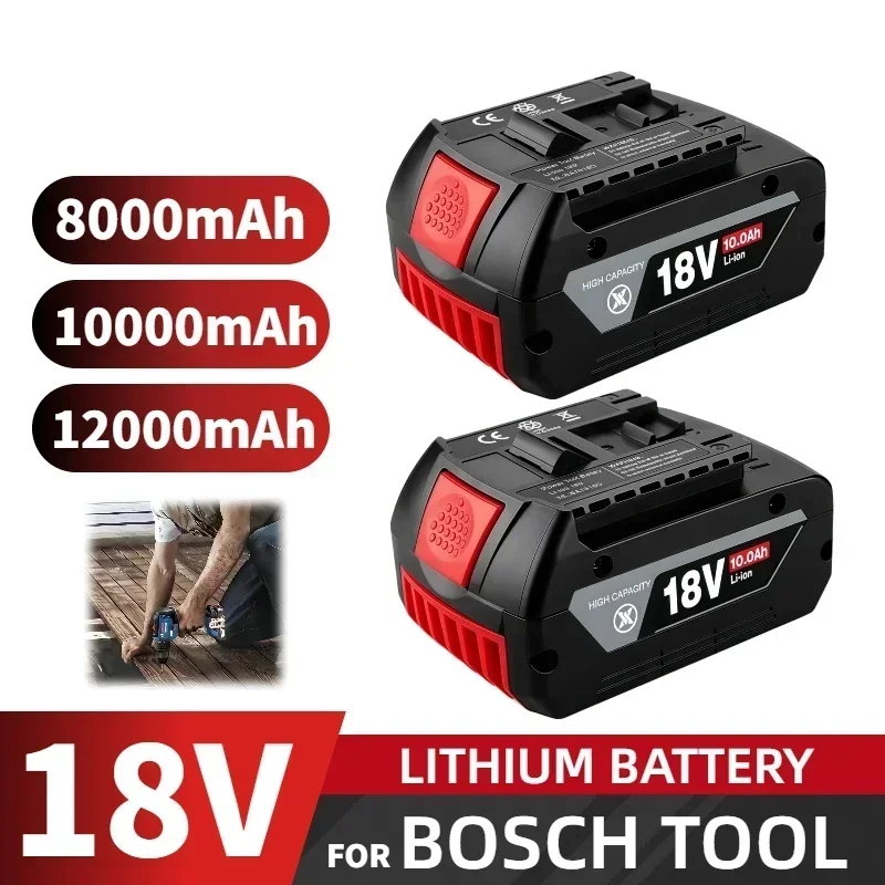 

18V 12000mAh For Bosch 18V Professional System Cordless Tool GBA GBH GSR GSB BAT609 BAT618 BAT619G BAT620 Replacement Battery