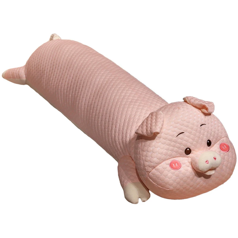 

110cm Soft Animal Cartoon Long Pillow Summer Pleasantly Cool Cushion Cute Pig Plush Toy Stuffed Cushion Lovely Birthyday Gift