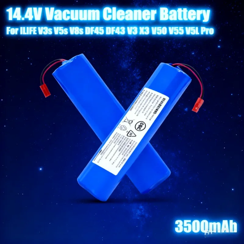 

14.4V 2600mAh Replacement Battery for ILIFE V5 V5s V50 V8s V3s Pro X750 Robot Vacuum Cleaner, 14.8V Li-ion Battery Pack Parts
