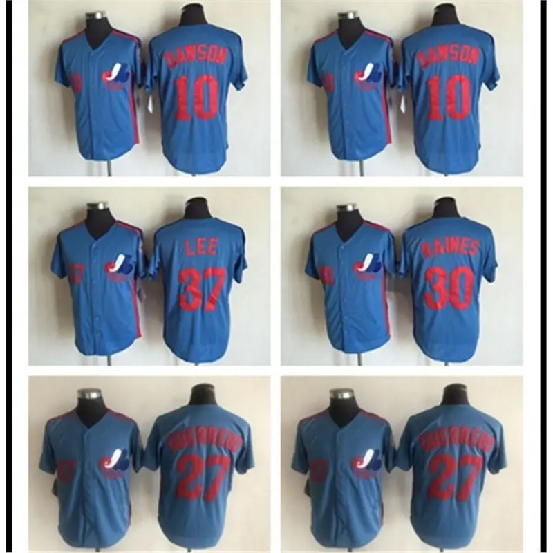 ريترو مونتريال اكسبوس جيرسي # 30 زي بيسبول مطرز للجنسين لموسم الربيع لون نقي من ألياف البوليستر #1