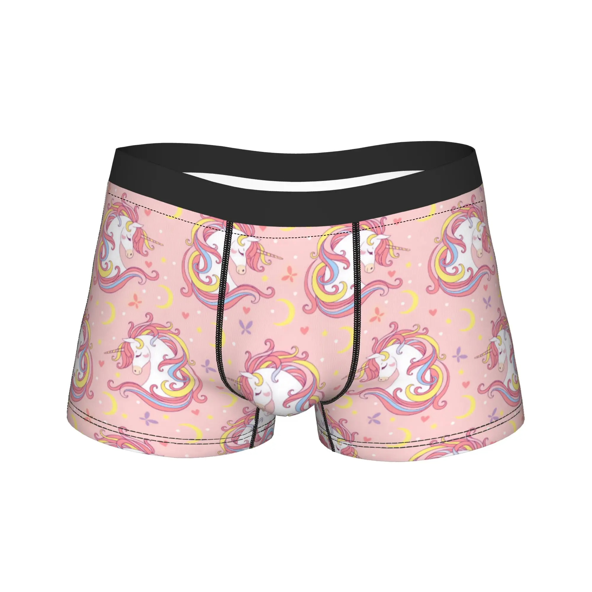 Magic seamless pattern with unicorn Shorts Briefs  Underwear Trenky Men Classic Boxer Shorts Design Plus Size Underpants