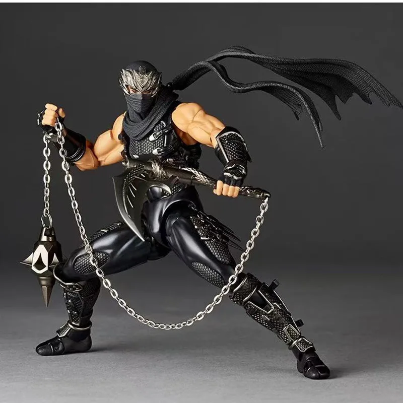 Kaiyodo Revoltech Amazing Yamaguchi Ryu Hayabusa 1/12 Scale Ninja Gaiden Anime Action Figure Collectible Model Toy Doll Ornament