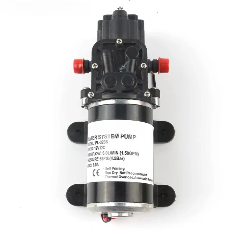 

STLL FL-3206 OEM Self-Priming Fresh Water Sprayer Pump 12V 6LPM 65PSI Santoprene Diaphragm Wilden High Pressure Pump EPDM Valves