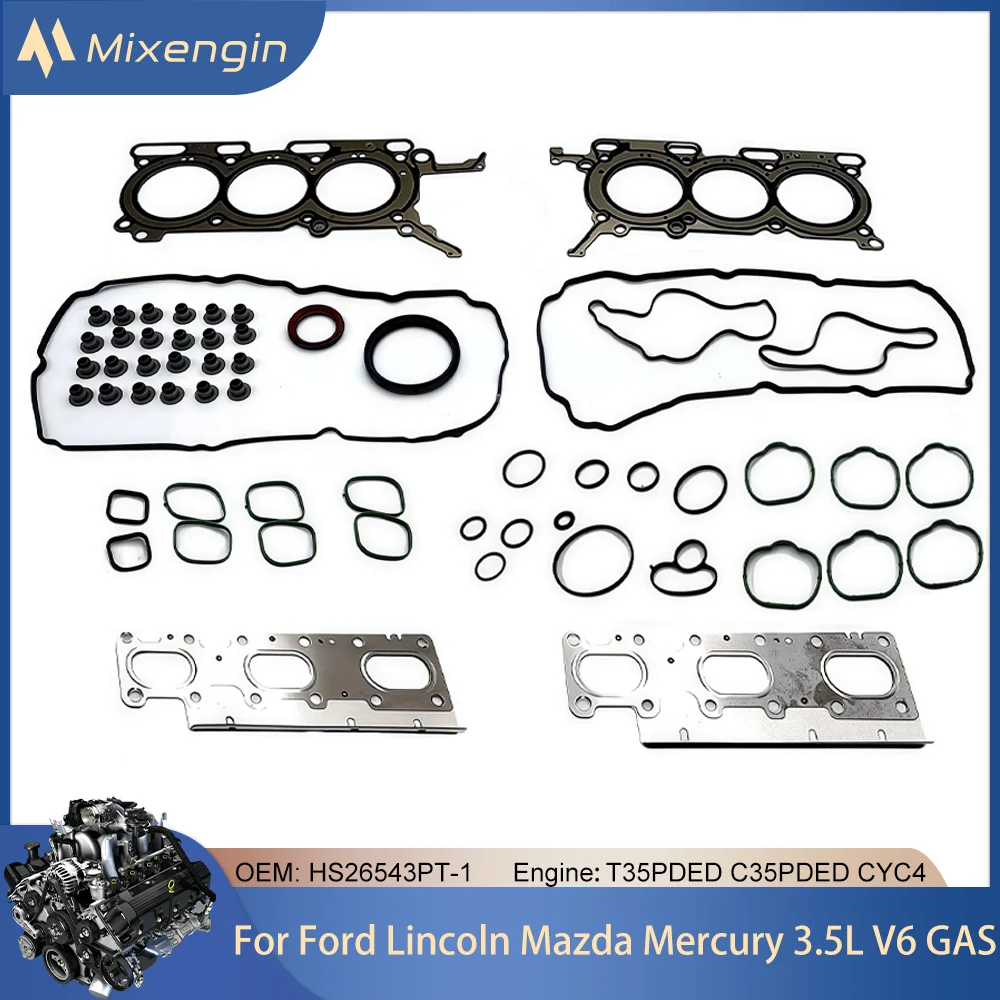 

Engine Parts Full Gasket Kit For 3.5L V6 GAS Ford Edge Flex Fusion Taurus Lincoln Mkx Mkz Mazda Cx-9 Mercury HS26543PT 2006-2012
