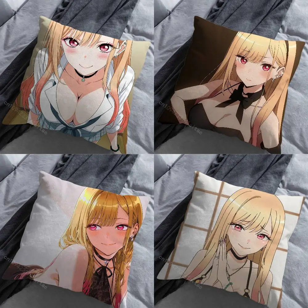 

K-Kitagawa M-Marin Cute pillow over living room sofa cushion cover home decoration bedroom room bed pillow cover