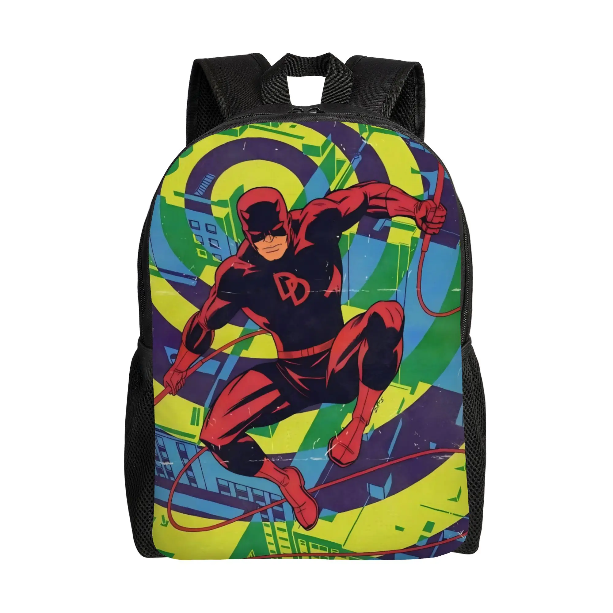 

Back to school season Classic Daredevil Knapsack Marvel Couple Storage Bag Backpack
