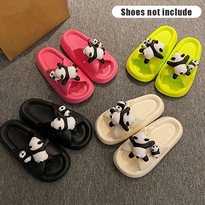 Cute Stereoscopic Panda Baby Shoe Decoration Lovely Cartoon Charm DIY Decor Slipper Sandals Accessories Hole Shoe Charm