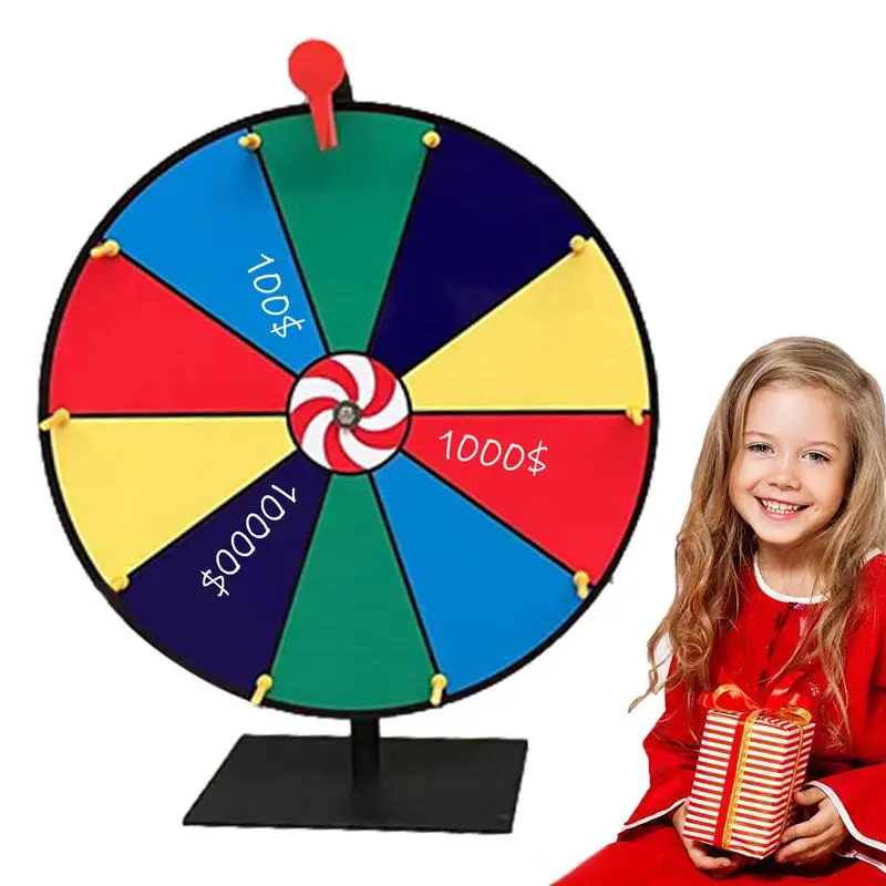 

Spinning Wheel For Prize Tabletop Spinning Wheel 11.8 Inch Roulette Spinner With Stand Fortune Spinning Carnival Game 10 Grid