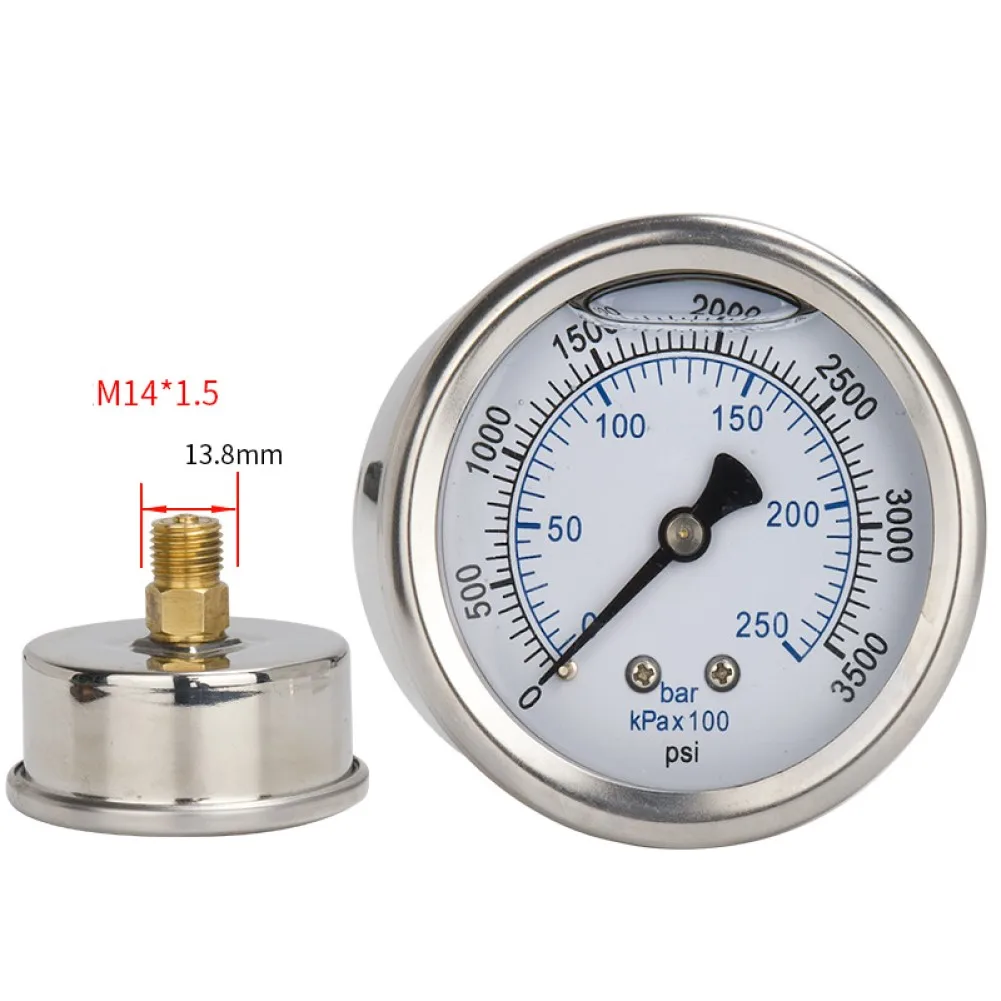 

Pressure Gauge For Pressure Washers Stainless-steel Pressure Gauge Holder Parts For M14 For 0-3500PSI, 0-6000PSI, 0-10000PSI