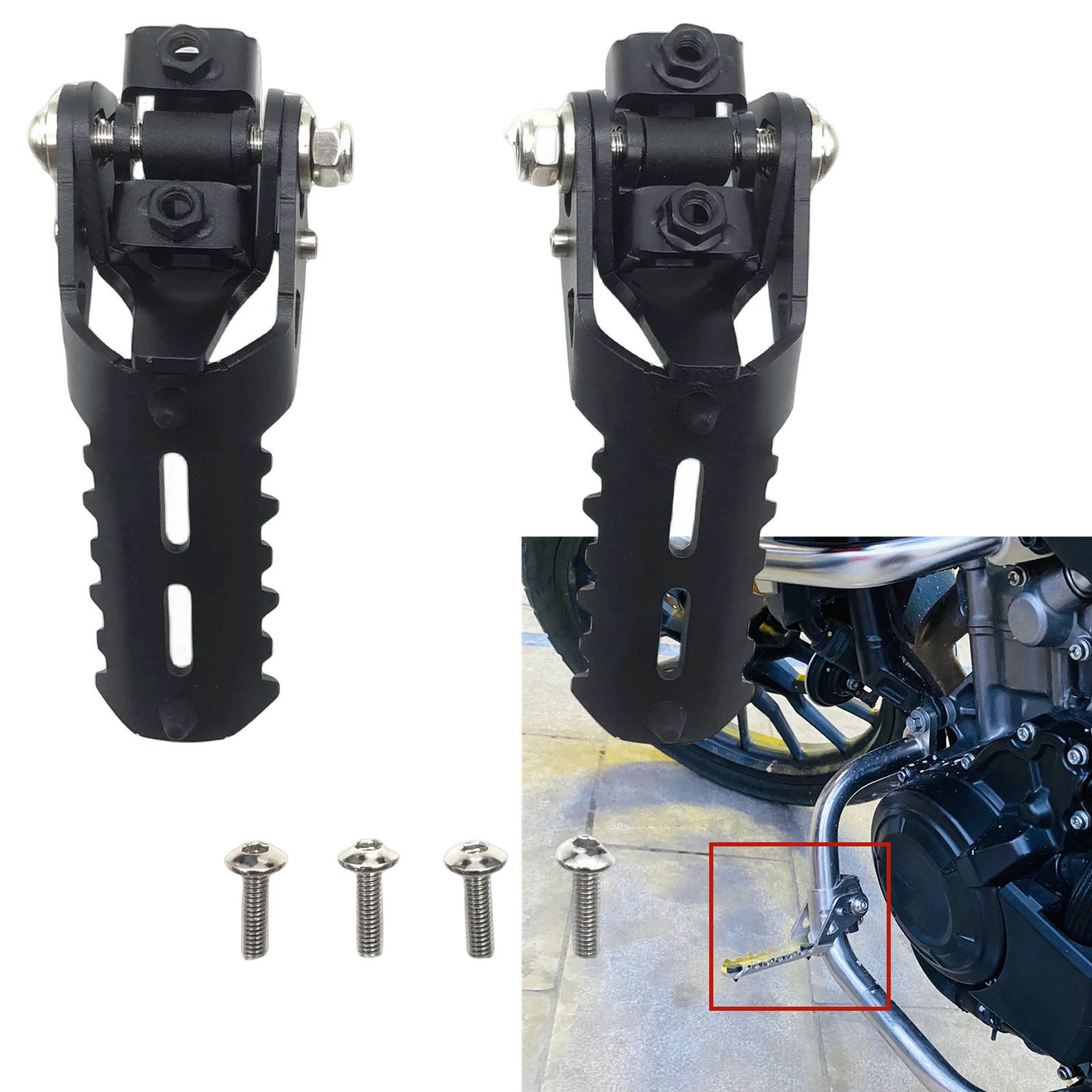 

Motorcycle Highway Folding Pegs Pegs Footrest Pedals For BMW R1200GS R1250GS