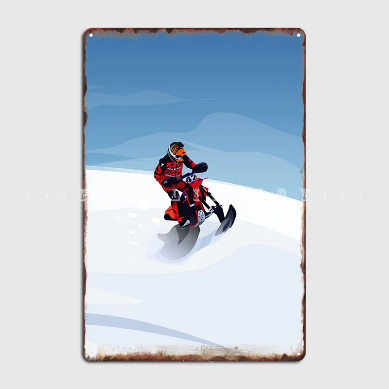 Металлический постер Snowbiking с табличкой, персонализированный настенный постер для паба, детской комнаты, бара, кафе, настенные картины