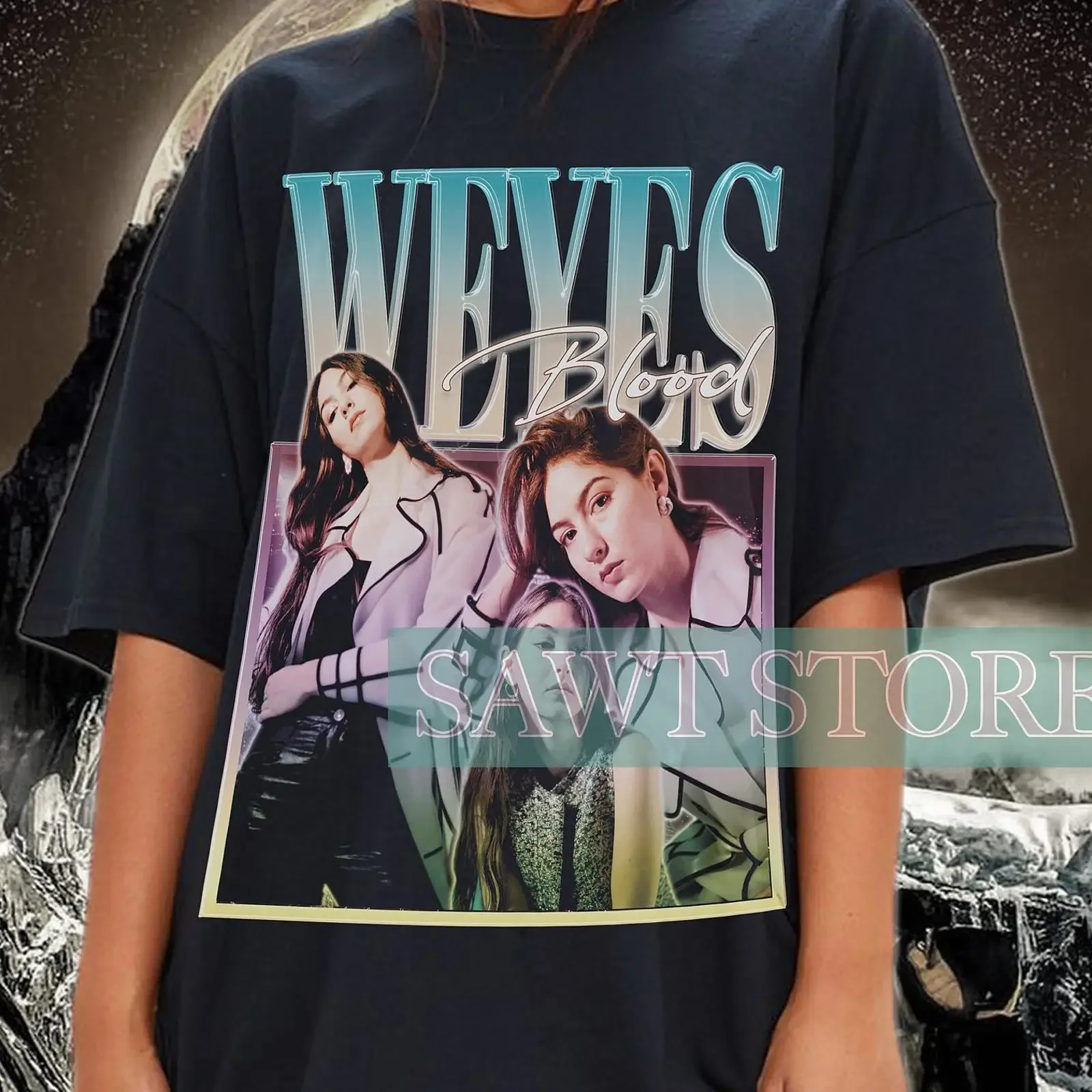 Weyes Blood Tour T Shirt Vintage Style Fan vintage Washed Versatile Soft Slightly Unisex Comfortable Stylish fashion graphic