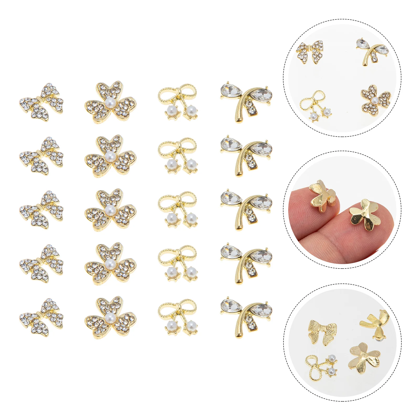 Nail Gems Pearls Drill Gold Decor Accessories Manicure Decoration Rhinestone Charms