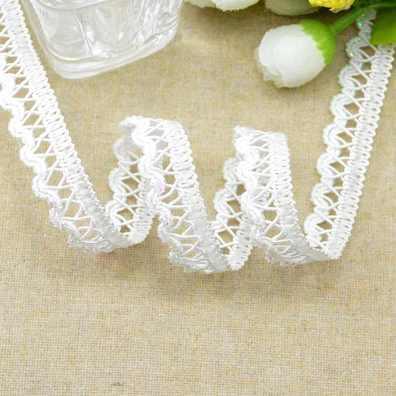 5Meters/196.85In Each Pack New Clothing Accessories Lace Supplies Retro Evening Dress Dress Intimates Exquisite Headwear with White Wavy Lace