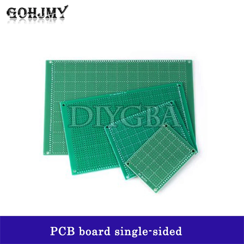 1PCS 2X8 3X7 4X6 5X5 5X7 6X8 7X9 7X10 8X12 9X10 9X15 mm Single sided tinned fiberglass green oil universal board