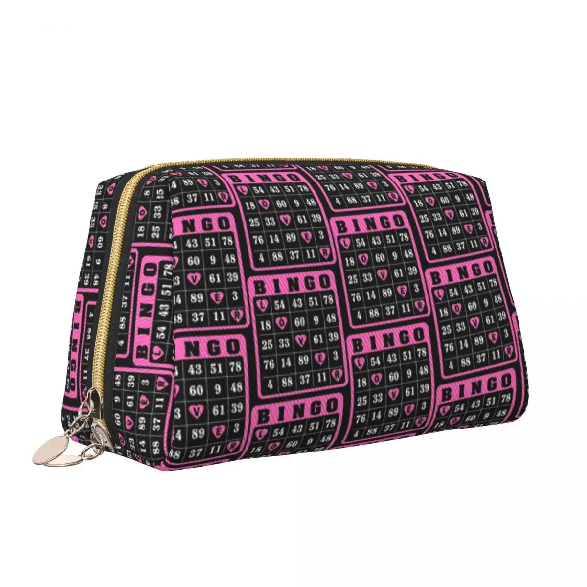 Bingo Balls Makeup Bag for Women Travel Cosmetic Organizer Cute Paper Game Storage Toiletry Bags