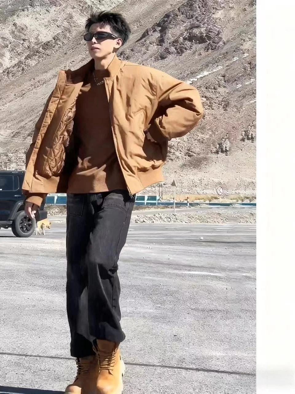 

Cé Brown ort Thiened Winter Jaet Men's Flight down Cotton Coat Stand Collar American Sle Baseball Outfit Youth Casual