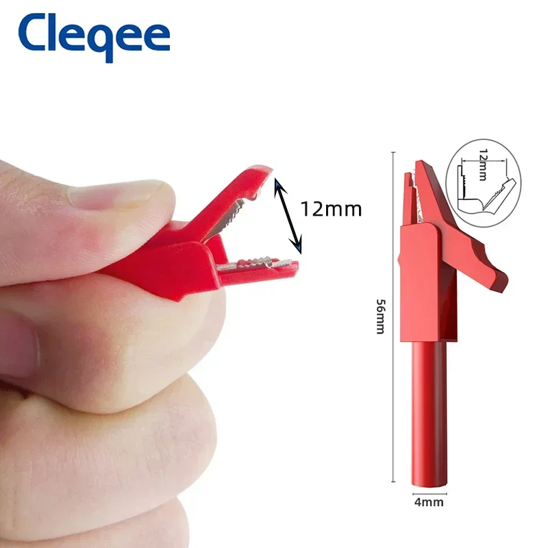 Cleqee P1036 4mm Banana To Banana Plug Test Lead Kit for Multimeter Match Alligator Clip U-type & Puncture Test Probe Kit