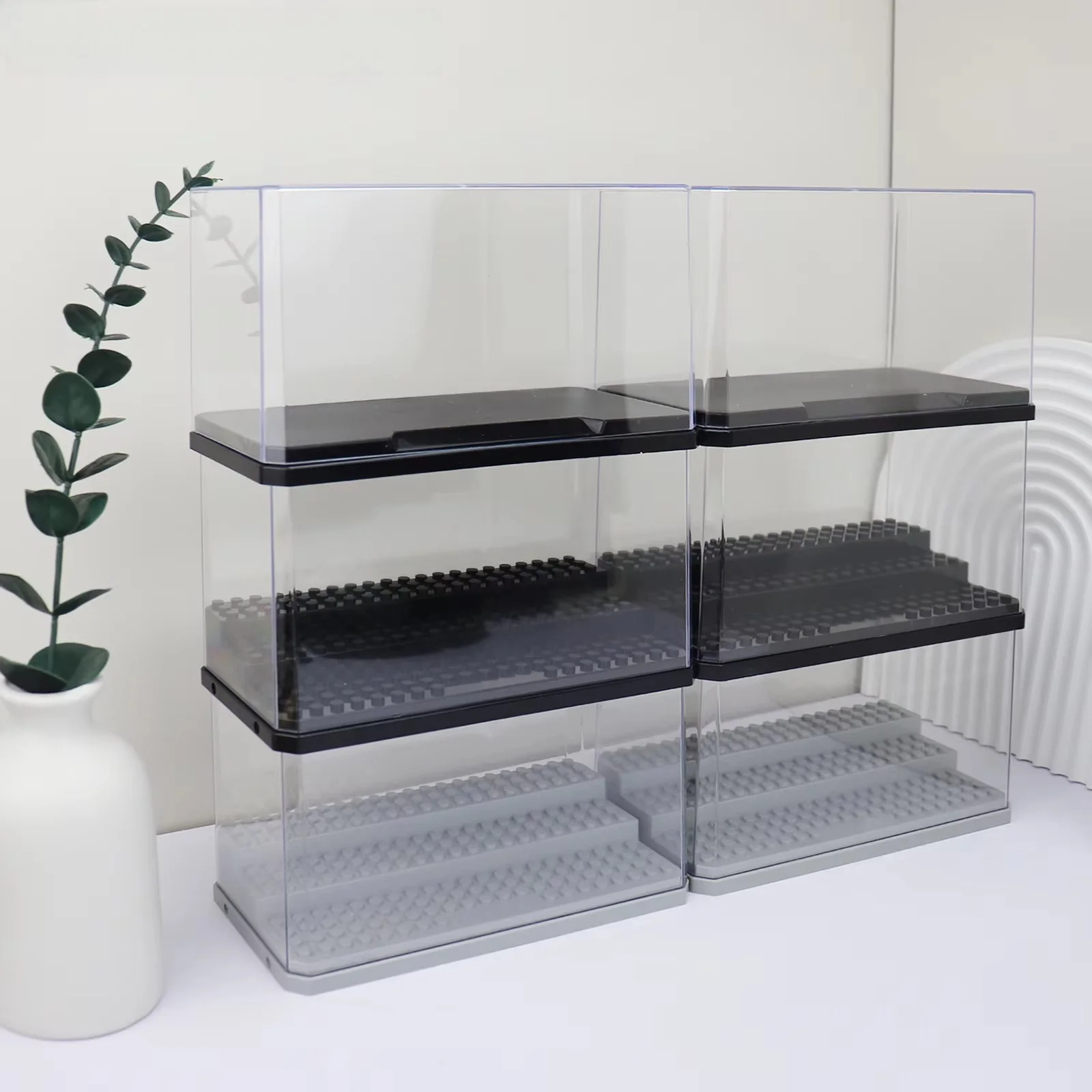 Dustproof Acrylic Figures City Car Model Collection Display Box Building Block Storage Plexiglass Showcase