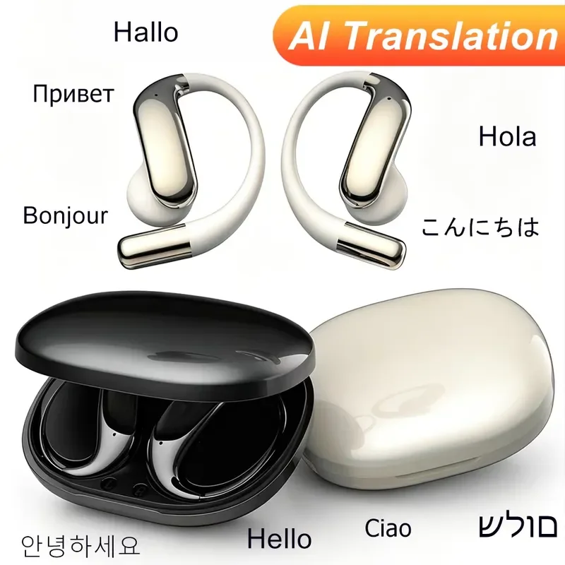 BOLRZO YYK-Q20 AI Translation Wireless Earbuds Bluetooth Headphones Two Way Multi Language Business Sports Running Gym Office