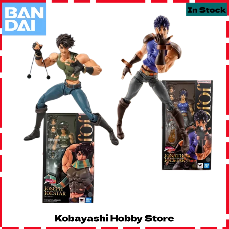 

Bandai Genuine SHF JoJo's Bizarre Adventure Joseph & Jonathan Joestar Collectible Action Figure Gift for Kids