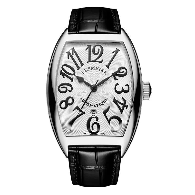 Mechanical men's watch square automatic personality atmosphere high matching version swimming waterproof large font same style