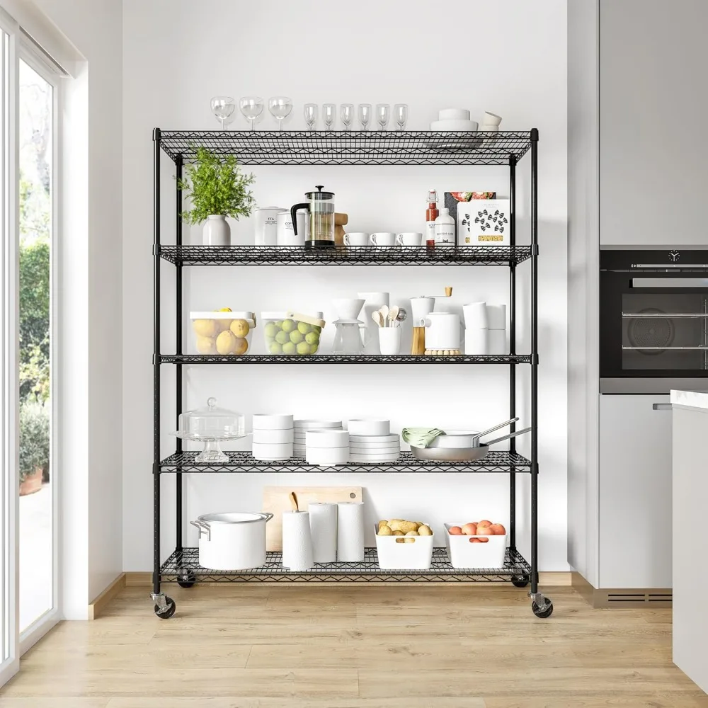 UltraDurable Heavy Duty NSF Solid Steel Wire Rack Storage Unit, Organizer for Garage, Warehouse, Office, Restaurant, Classroom