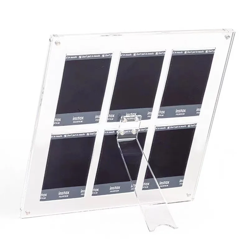 Transparent Photo Frame Acrylic 6 Card Slot 3 inch Kpop Holder Photocard Holder Picture Frame Display Stand Desktop Ornament