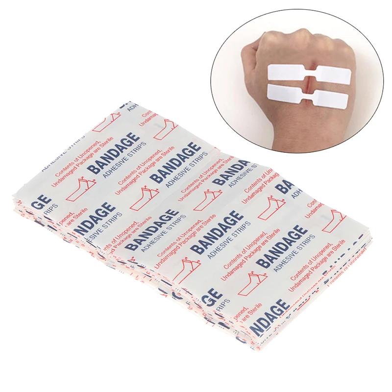 

10pcs Disposable First Aid Wound Suture Patch Outdoor Wound Adhesive Tape Wound Closure Bandaid Emergency Kit Bandages Aid