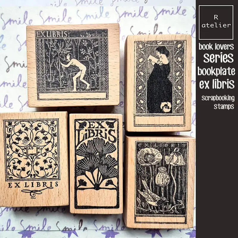 stamp-scrapbooking-bookplate-library-card-book-lovers-diary-decoration-ex-libris-wooden-stamps