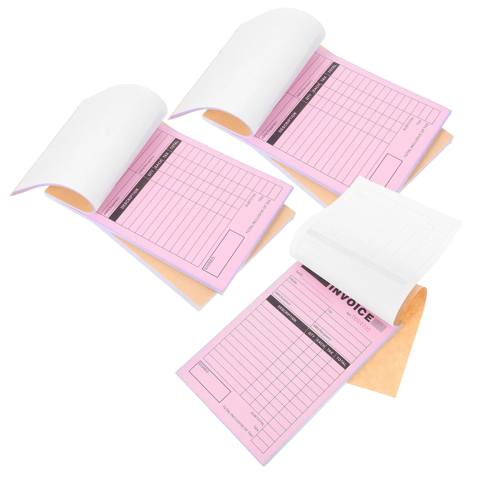Quaderno di consegna in due parti da 5 pezzi, quaderno da lettere in carta da 80 g, per piccole imprese, forme di ordine delle fatture, blocchetti per ricevute