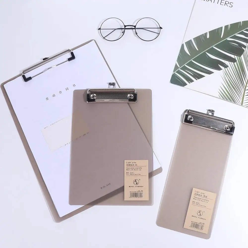 With Low Profile Gold Clip A4 A5 A6 File Folder Document Folder Writing Sheet Pad Paper Organizer Writing Pad Writing Tablet