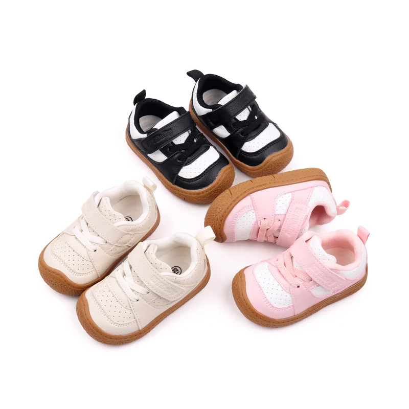 Baby Shoes High Quality Toddler 1-5 Years Rubber Sole Anti-slip Soft PU for Boys and Girls Spring and Autum Style Ooydoor BM06