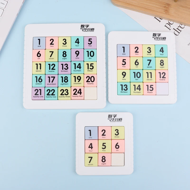 ตัวต่อแม่เหล็กแบบเลื่อน 3*3/4*4/5*5 ปริศนาซูโดกุแบบเลื่อน 9 ช่อง ของเล่นเสริมพัฒนาการสำหรับเด็กประถม