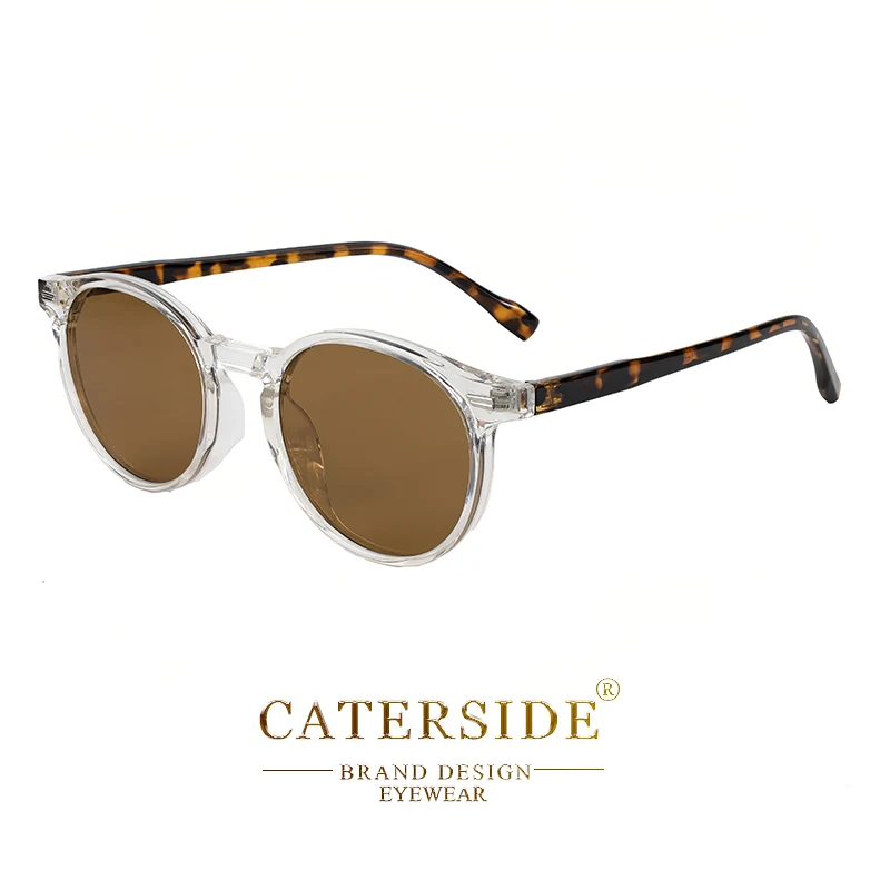 CATERSIDE Retro Polarisierte Runde Sonnenbrille Herren TR90 / Acetat Vintage Sonnenbrille Damen Punk Fahren Reisen Lunette De Soleil – Detail 10