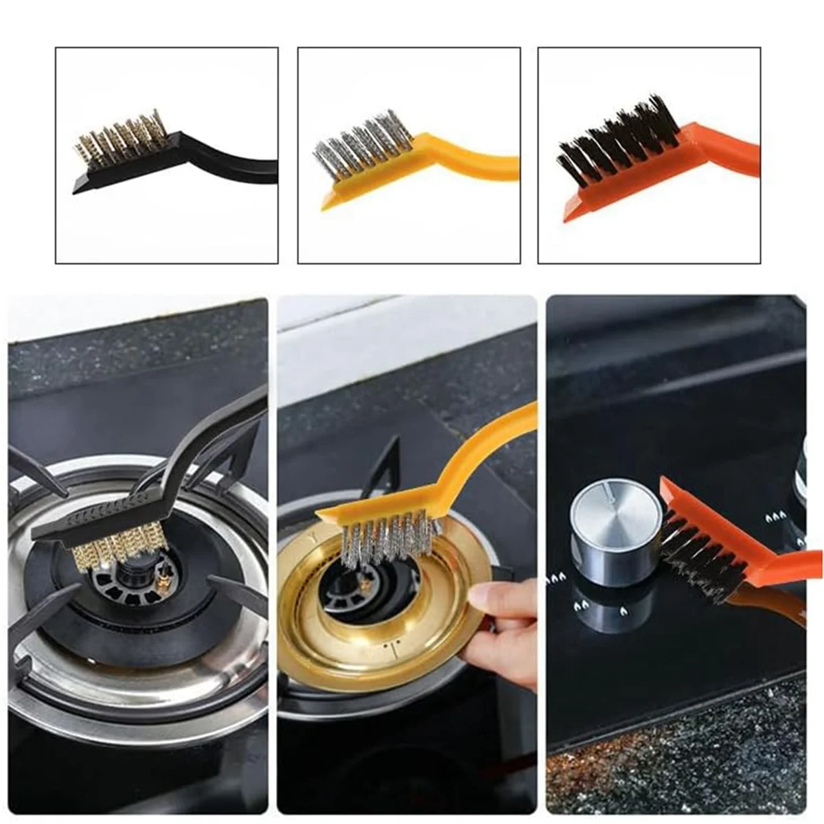 12Pcs Crevice Brushes for Cleaning Crevice Cleaning Brush Set Hard Bristle Crevice Cleaning Brush Supplie
