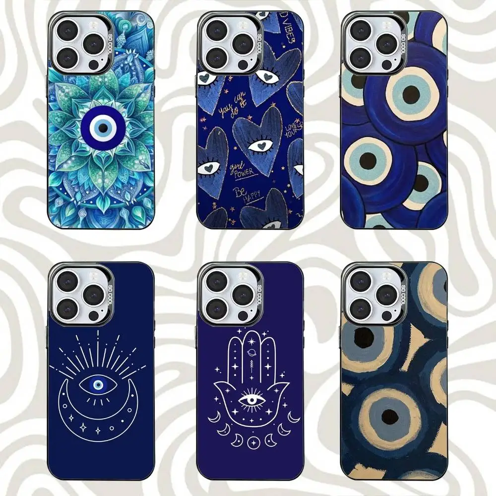 

Blue E-Evils Eye-es Phone Case For iPhone 16,15,14,13,12,11,Mini,Pro,SE,MAX Black Matte Shockproof Cover