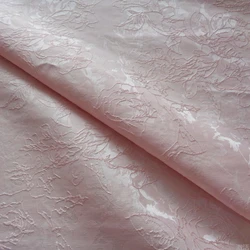 Tela Jacquard con patrón de hilo para costura, tela para tapicería de muebles, color blanco, rosa, flor satinada, primavera y verano