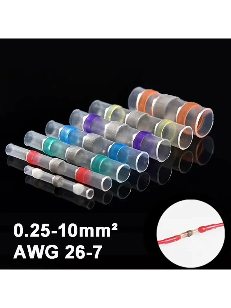 Manchons thermorétractables et étanches, connecteurs de fil bout à bout, bornes d'épissure de câble isolé électrique, 5/10/20/30 pièces