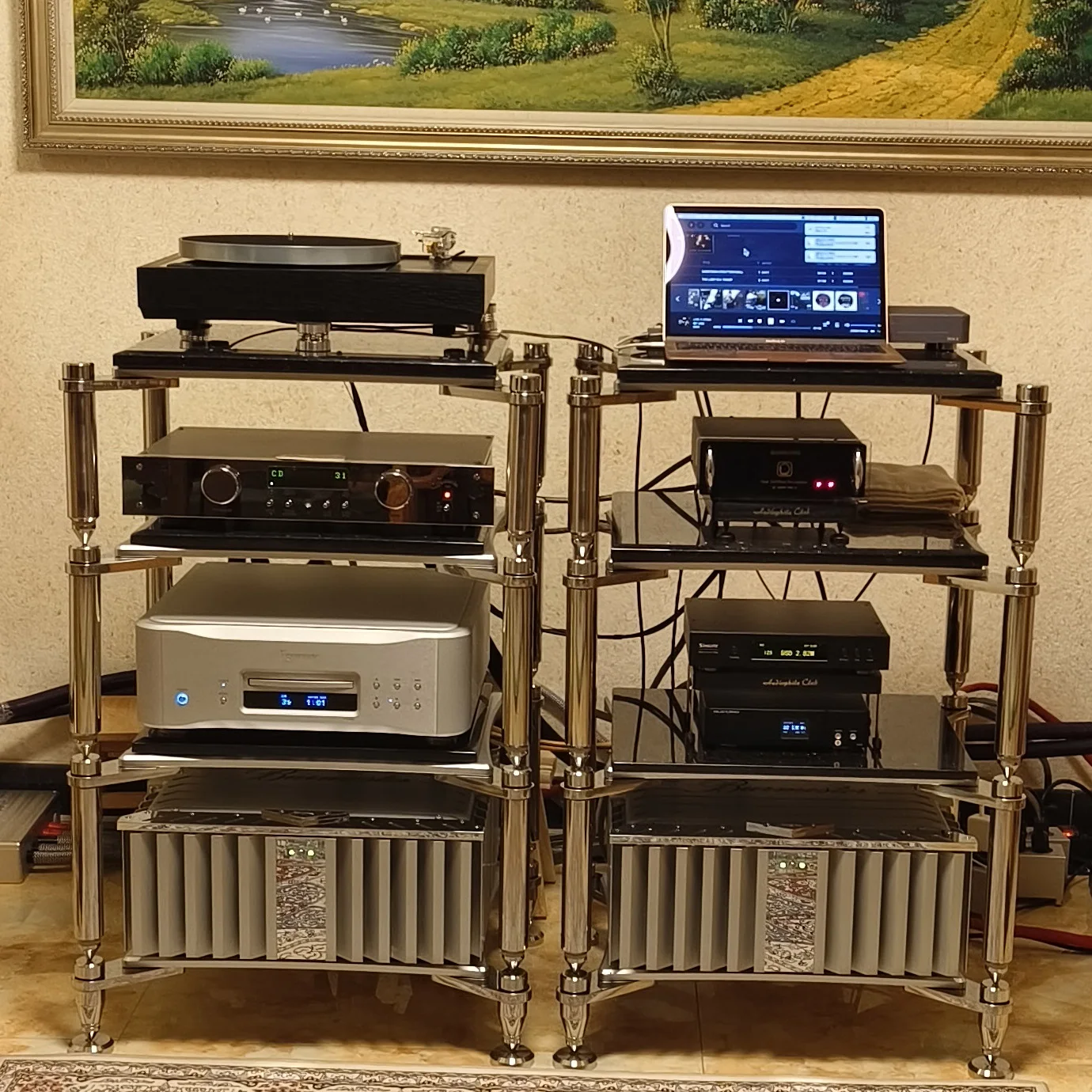 

HIFI Audio Speaker Amplifier Cabinet DAC Frame Rack Stainless Steel Column Aluminum Equipment Shock Absorber Tripod Shelf Foot