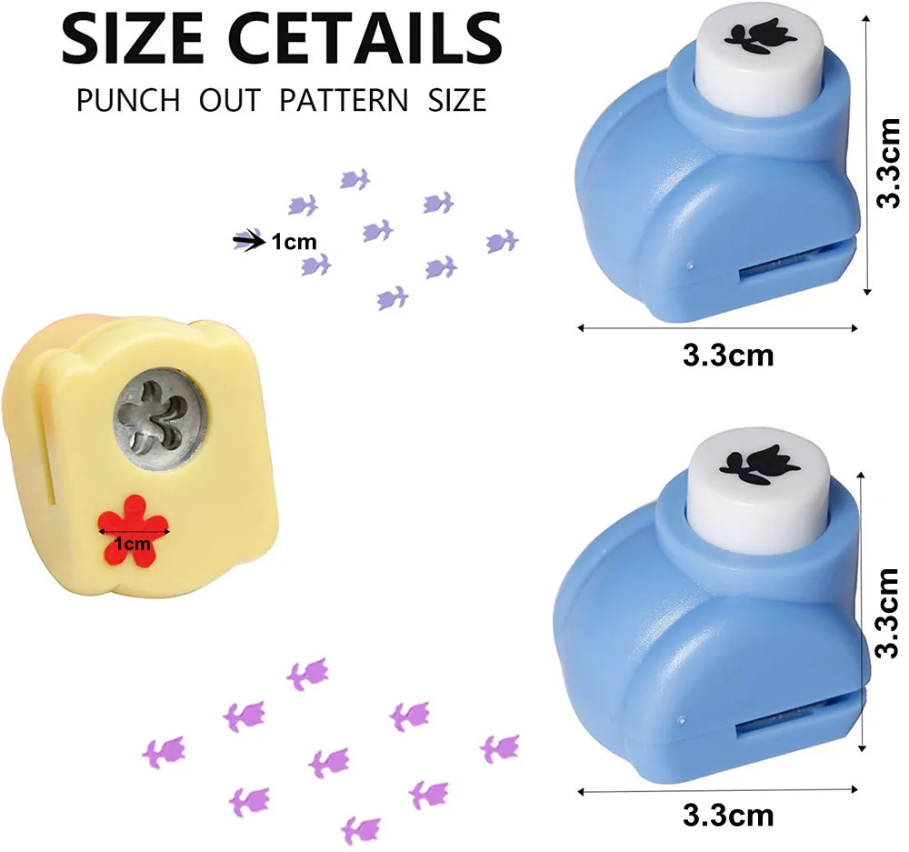 어린이용 공예 구멍 펀치 모양 스크랩북 펀치, 태그 스탬프 카드 공예 인쇄, DIY 꽃 종이 미니 커터 구멍 펀처, 1PC
