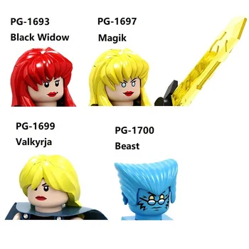 Nuovo Super Hero X-men Set Beast Magik Building Blocks Mini Action Figure Toys