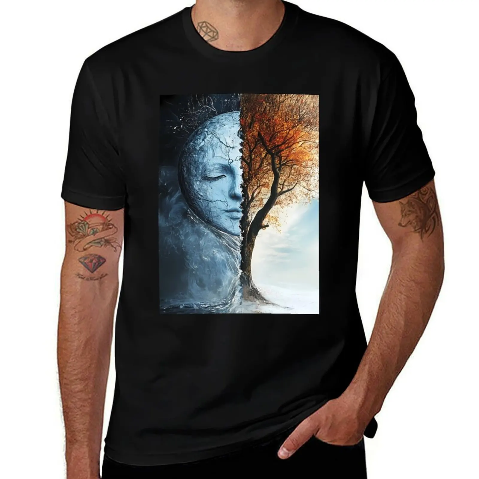 

Футболка с натуральной эстетикой, светлая и текстура, рубашка Croswit, мужские топы, футболки с рисунком, мужские футболки с рисунком