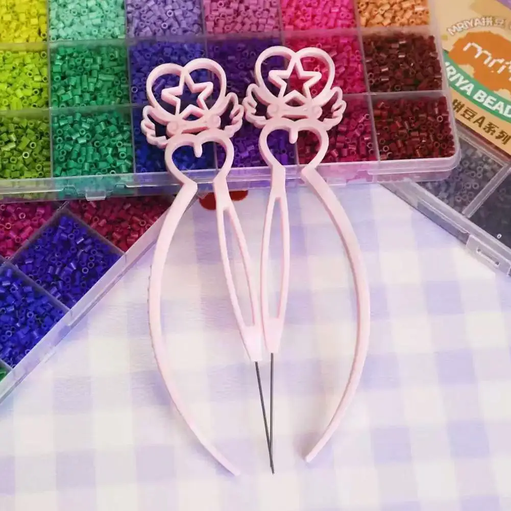 DIY Mini Fuse Beads Picking Tray Supplies Spoon Needle Scoop Shovel Tweezers Handmade Bean Art Keychain Accessories Craft Tools