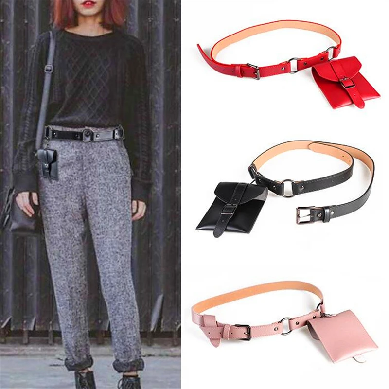 

2022 New Fashion Personalized Thin Belt For Women Cute Small Bag Decoration Detachable Mobile Phone Bag Wallet Belts
