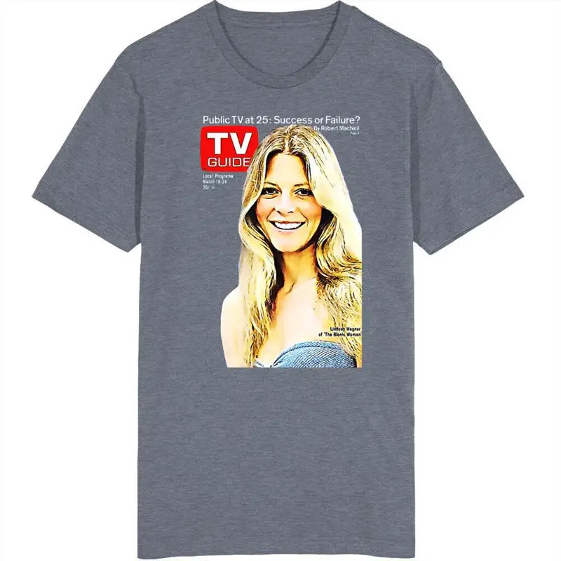 Camiseta de la revista de televisión Lindsay Wagner The Bionic Woman