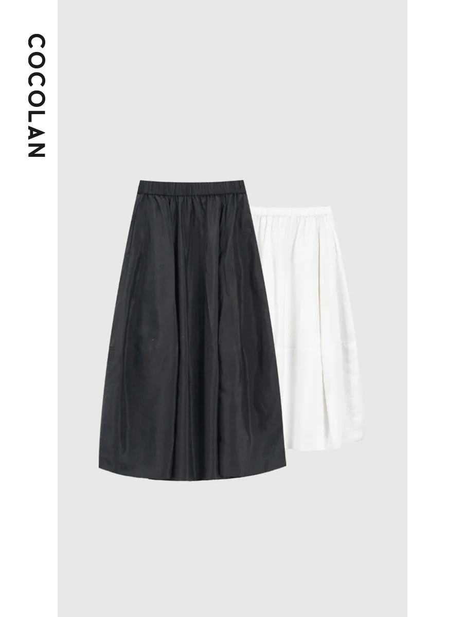 

Новая весенняя женская пышная юбка миди однотонного цвета с широким подолом, А-силуэт, с высокой талией, из хлопка, вискозы и регенерированного волокна