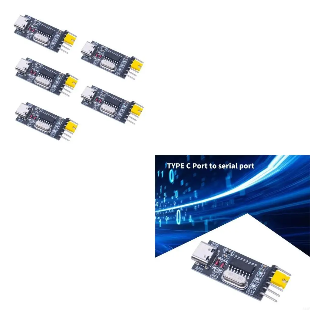

5Pcs USB to Serial Converters UART CH340G Adapter Module 3.3V 5V Output 83CE