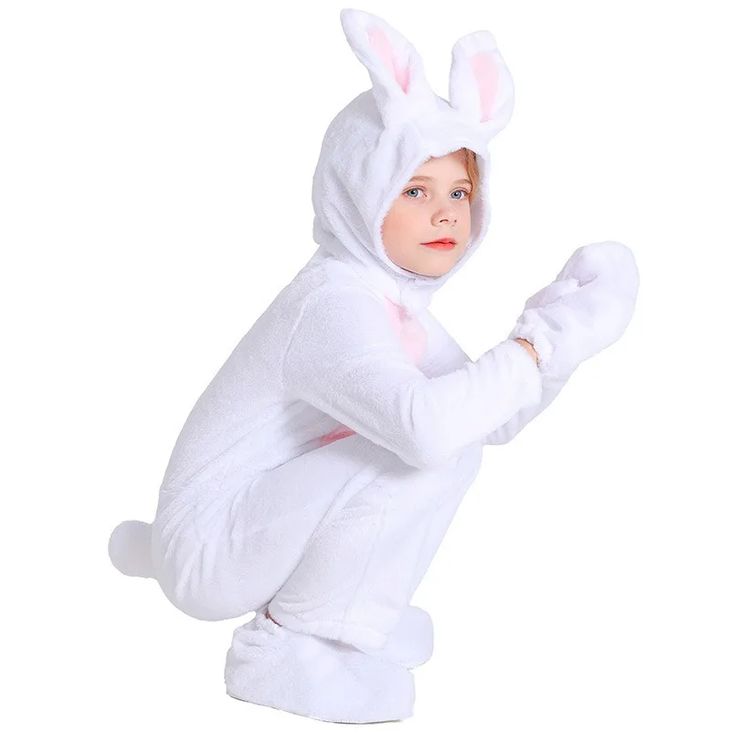 Stage Performance Clothing Childrens Cute Plush Rabbit Animal Clothing Little White Rabbit One Piece Pajamas Clothing