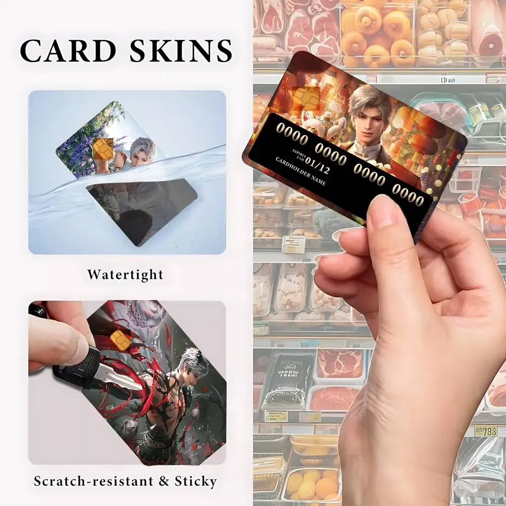 L-Love And Deep Space Sylus Credit Card Skin Stickers Matte Anti Scratch Suitable For VISA Card Bus Subway Contactless IC Cards